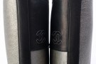 Chanel Silver Black Metallic Boots Leather thumbnail
