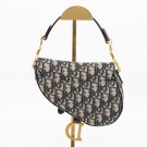 Christian Dior Mini Saddle Bag (2000) – ikonisk veske i blå Trotter canvas thumbnail