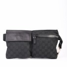 Gucci Belt Bag – Klassisk unisex-modell i svart canvas thumbnail