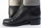 Chanel Silver Black Metallic Boots Leather thumbnail