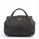 Prada Vitello Daino, sort skinn thumbnail