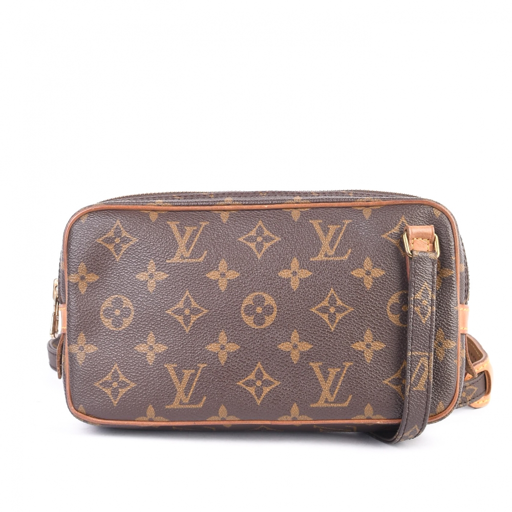 Vintage Louis Vuitton Marly fra 1990 i monogram canvas. Perfekt liten veske for det viktigste.